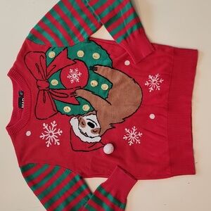 Mad Engine Sloth Christmas Holiday Sweater Medium
